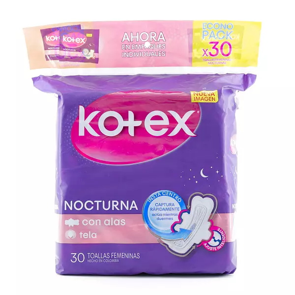 Toalla Kotex Nocturna Tela