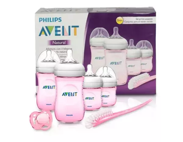 Set Avent Natural Tetero-Entretenedor Rosado